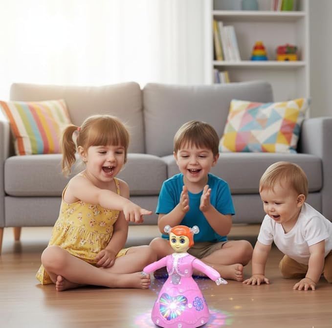 baby toy land, princess dora dancing doll 360° rotating musical dancing toy with colorful flashing lights baby toy land, princess dora dancing doll 360° rotating musical dancing toy with colorful flashing lights